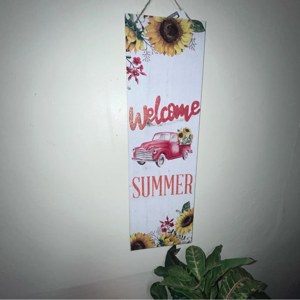 Floral Welcome Summer Wall Decor